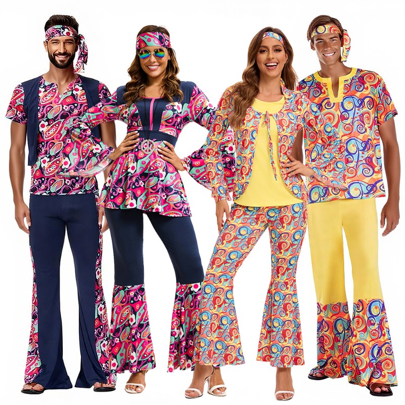 Tops - Carnival Cosplay Costume Couple Retro 70S