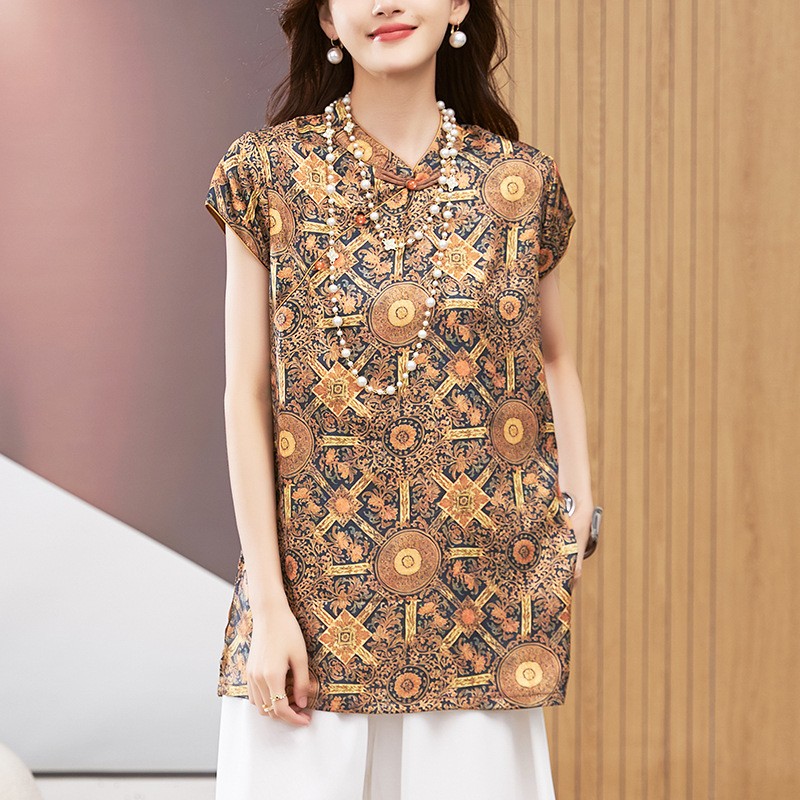 Women's Blouse Short Sleeve Ro - Blouses 评论和价格