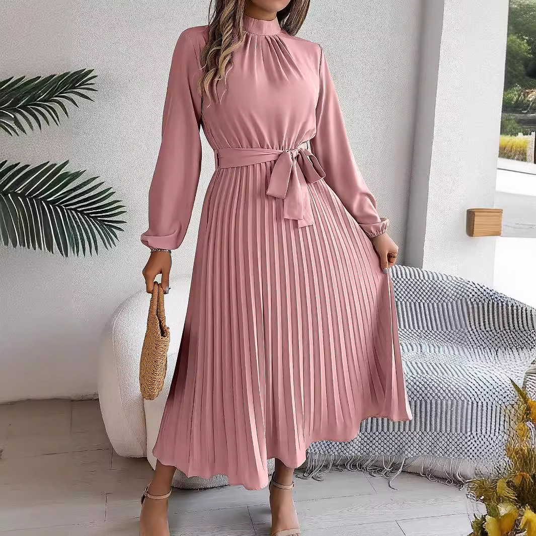 2025 Elegant Long Sleeve Fashi - French Vintage Floral Midi Dress 评论和价格