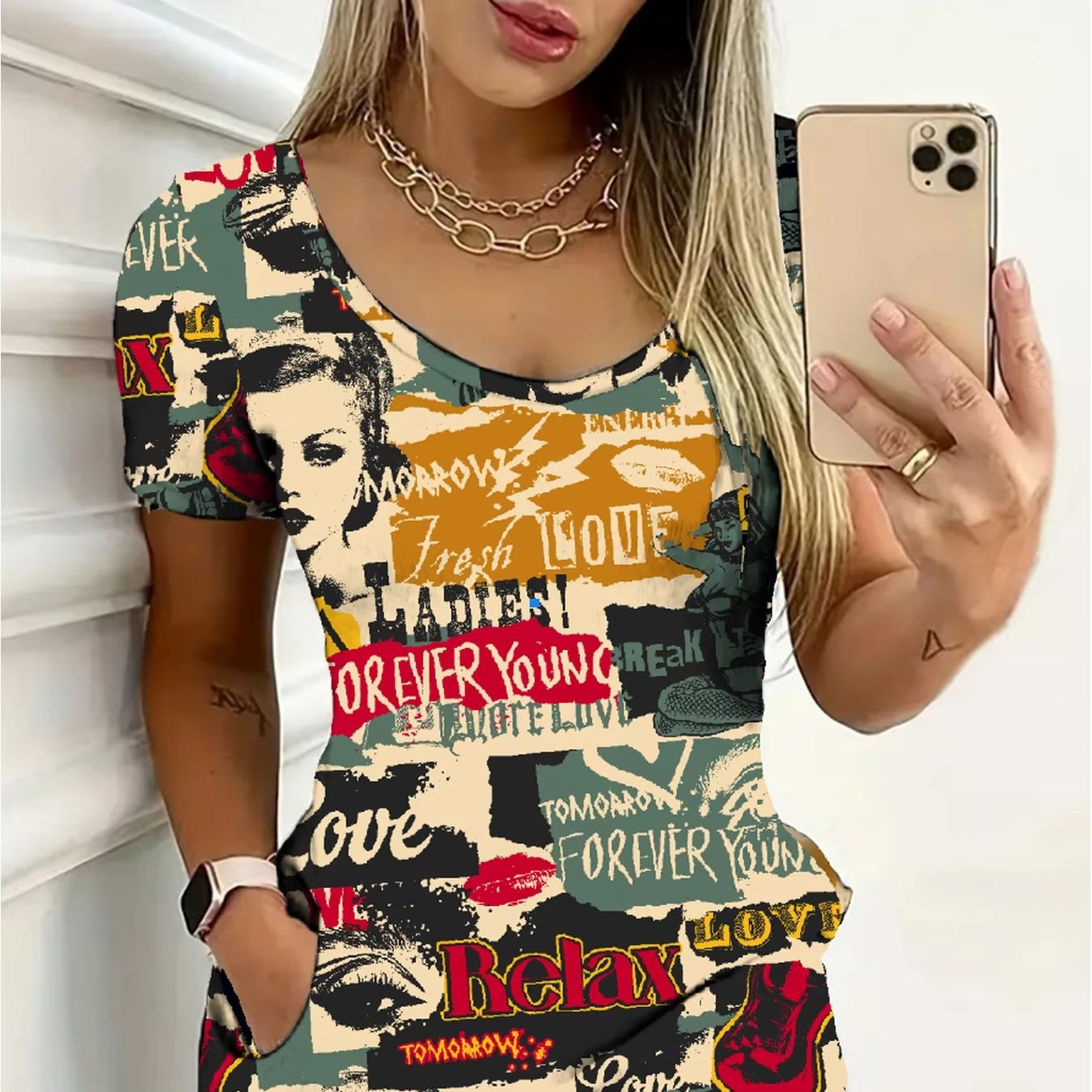 Women's Casual Elegant Comfort - French Vintage Floral Midi Dress 评论和价格