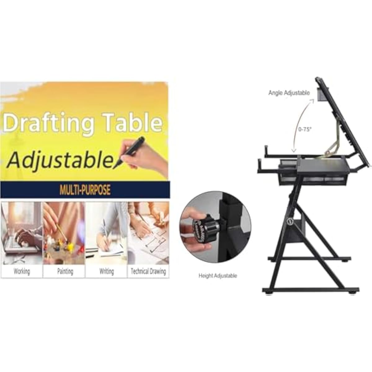 Adjustable Height Drafting Des - Tops 评论和价格