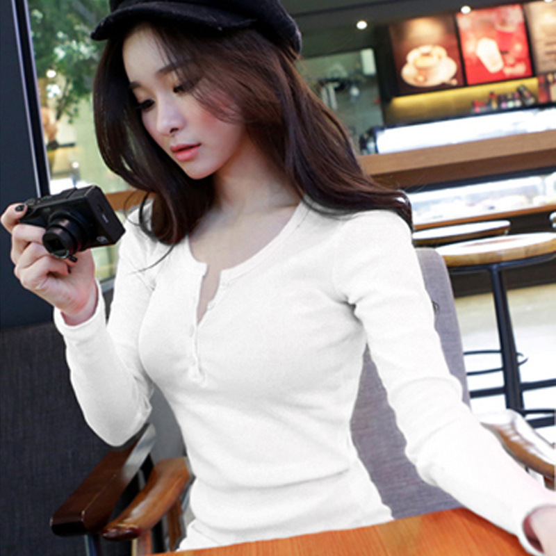 2026 autumn women's button rib - Blouses 评论和价格