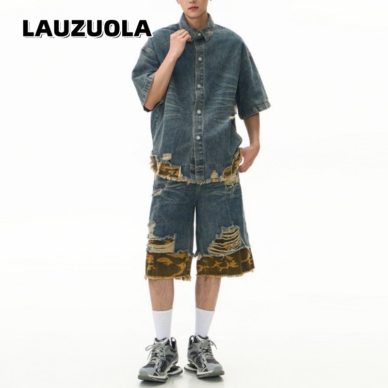Men's Distressed Ripped Denim  - Jeans 评论和价格