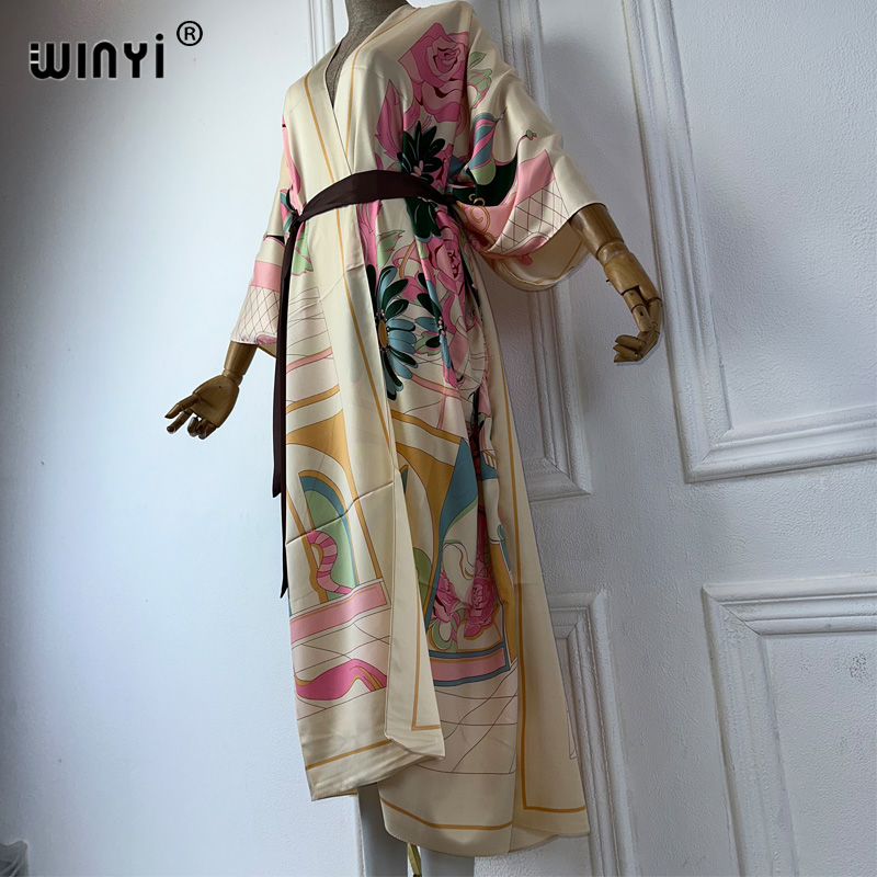 WINYI Summer Print Middle East - Boho Summer Beach Maxi Dress 评论和价格
