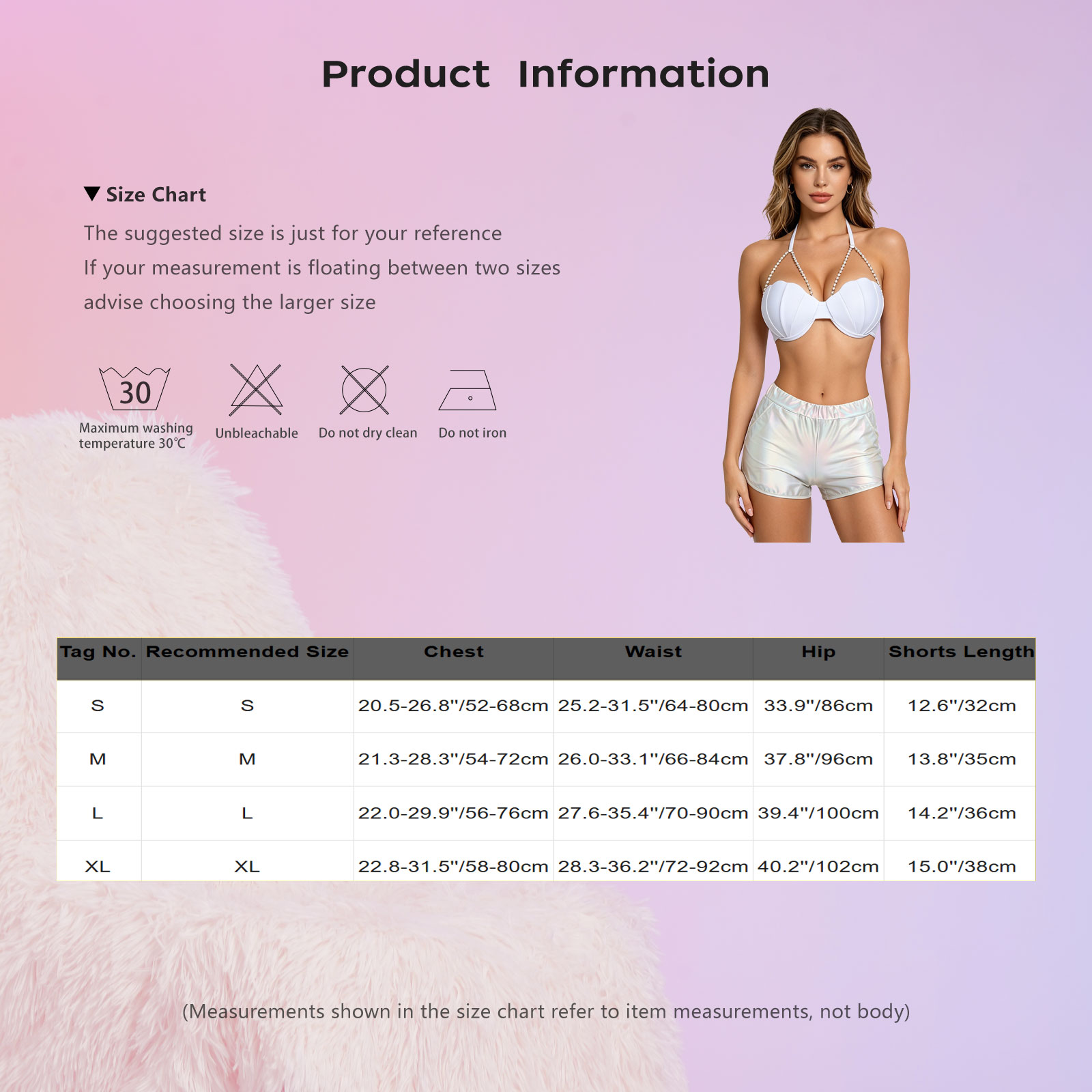 Women Metallic Shiny Swimwear  - Tops 评论和价格