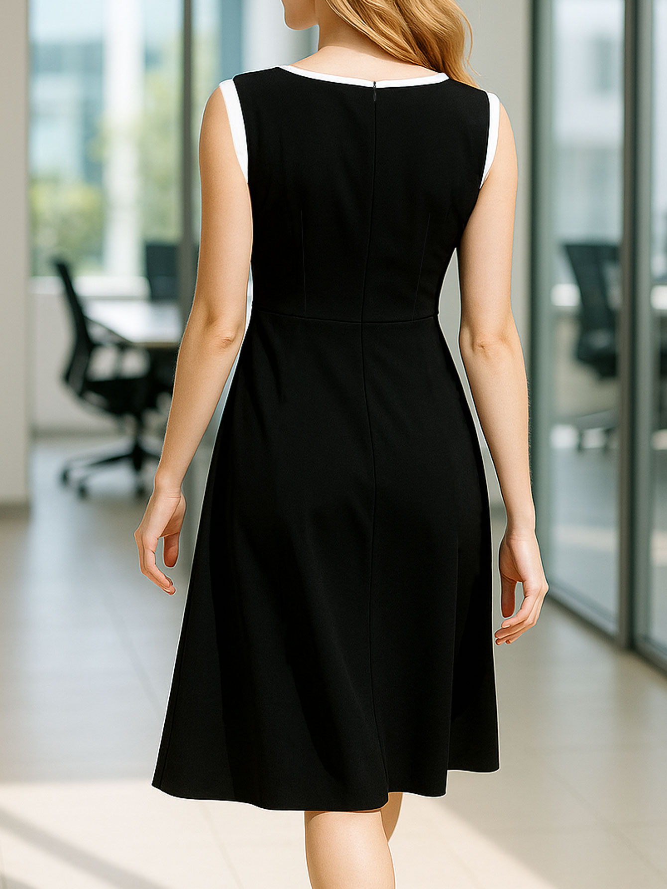 Womens Sleeveless Elegant Summ - French Vintage Floral Midi Dress 评论和价格